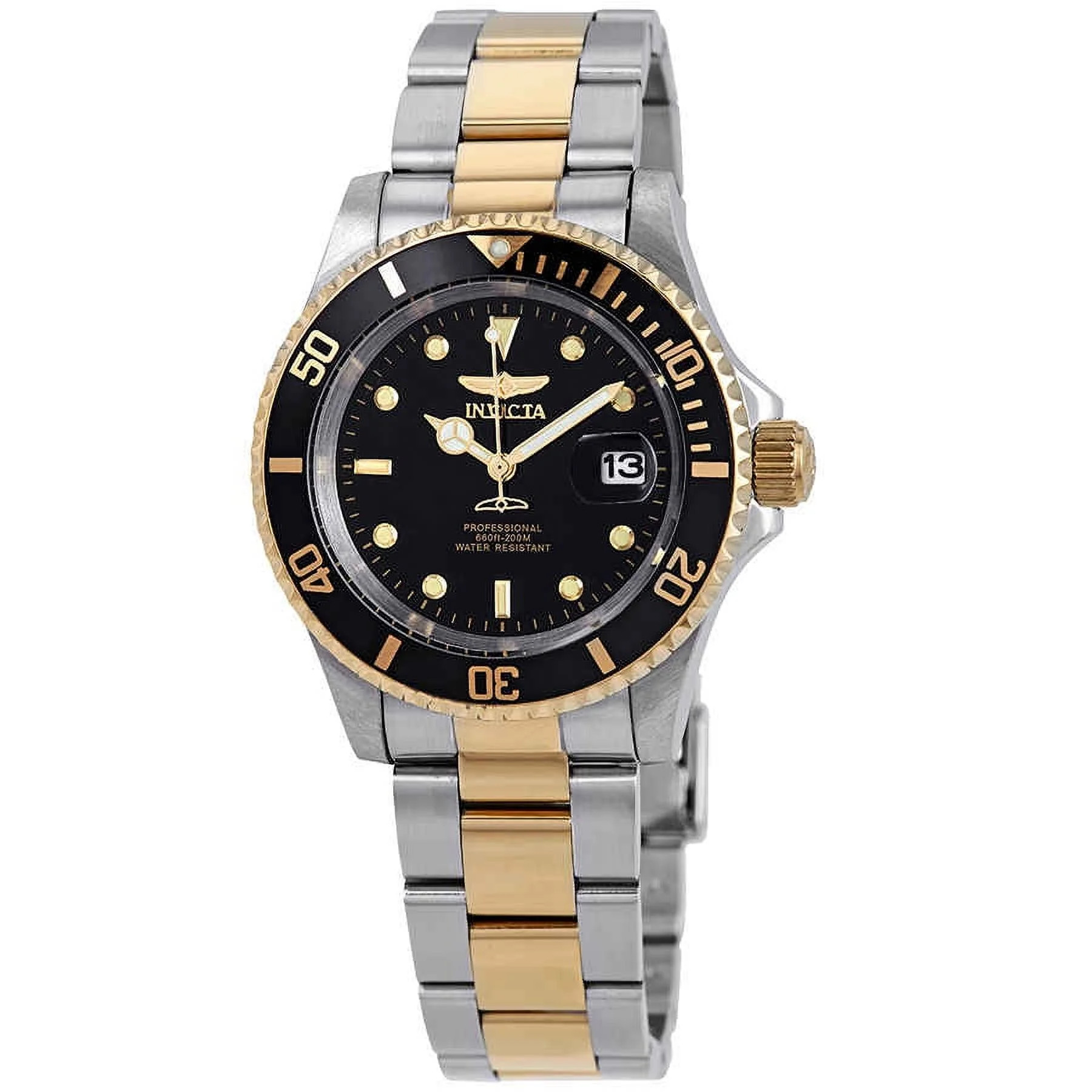 INVICTA Pro Diver Two-tone Black Dial Two-tone Men's Watch 26973 | Walmart (US)