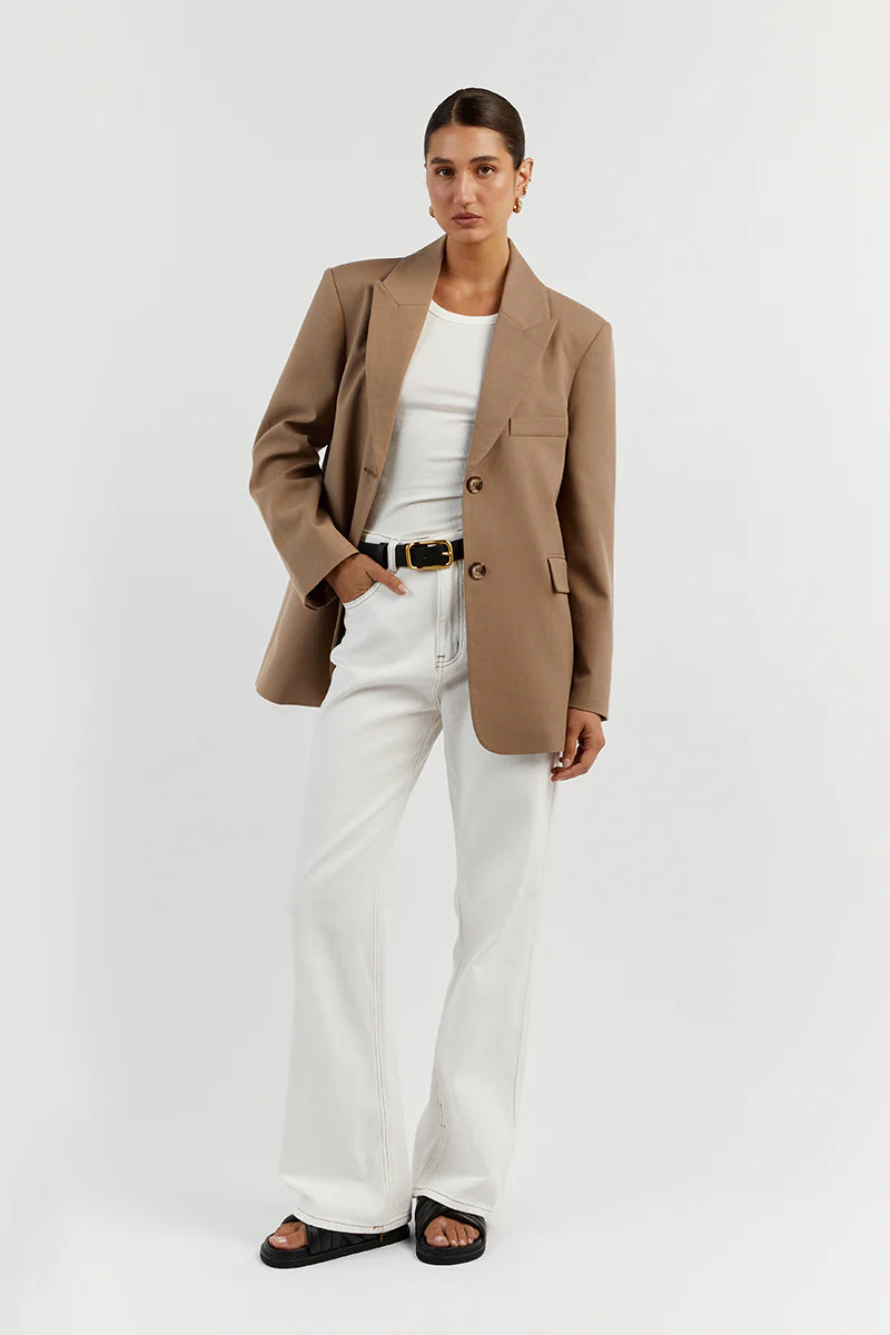 HARLEY LATTE BOYFRIEND BLAZER | DISSH