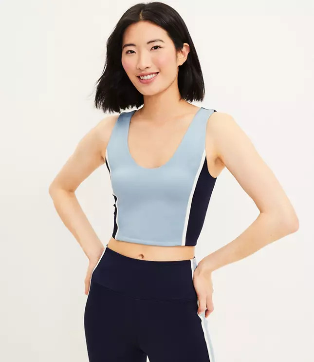Lou & Grey Colorblock Feel Good V-Neck Bralette | LOFT
