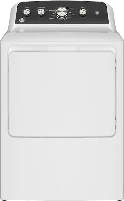 GE - 7.2 Cu. Ft. Electric Dryer with Long Venting up to 120 Ft - White with Matte Black | Best Buy U.S.