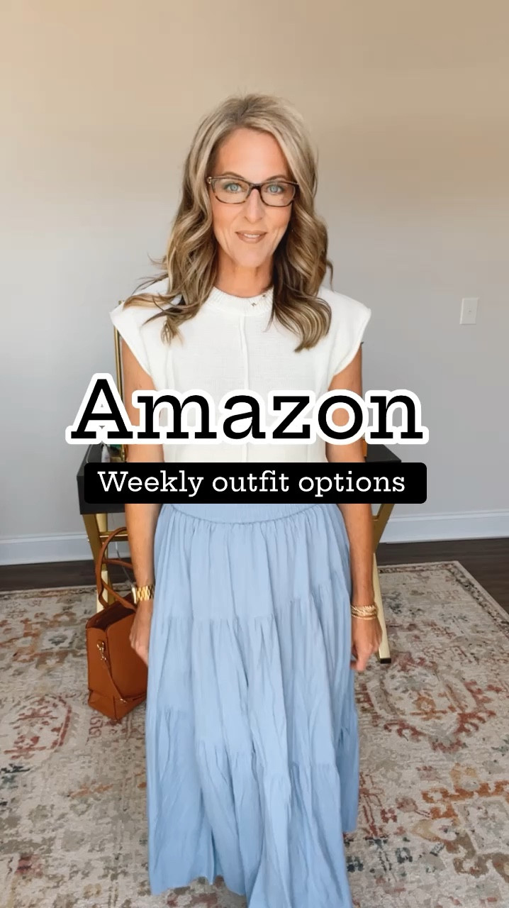 Amazon weekly outfit options under $40 - flowy maxi skirt and top (size small) 
- denim dress - size small 
- joggers and top - size small 
- dress and denim jacket size small 
- boho pants and top size small 

#LTKfindsunder50 #LTKover40 #LTKstyletip