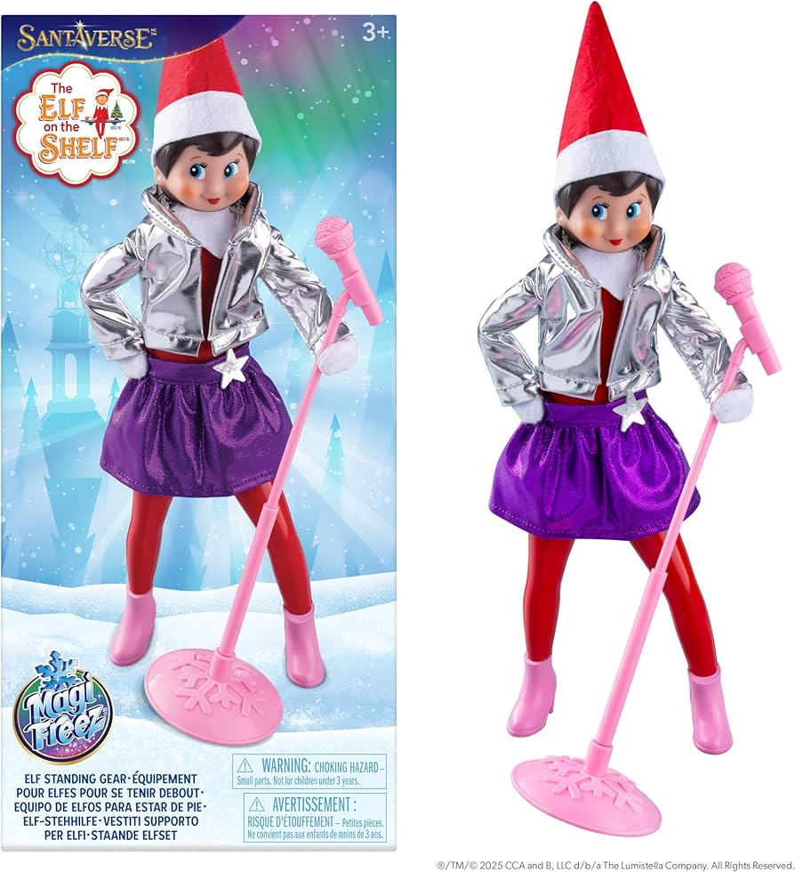 The Elf on the Shelf MagiFreez Pop Star Elf Set - Elf Standing Gear with Glam Jacket, Skater Skir... | Amazon (US)
