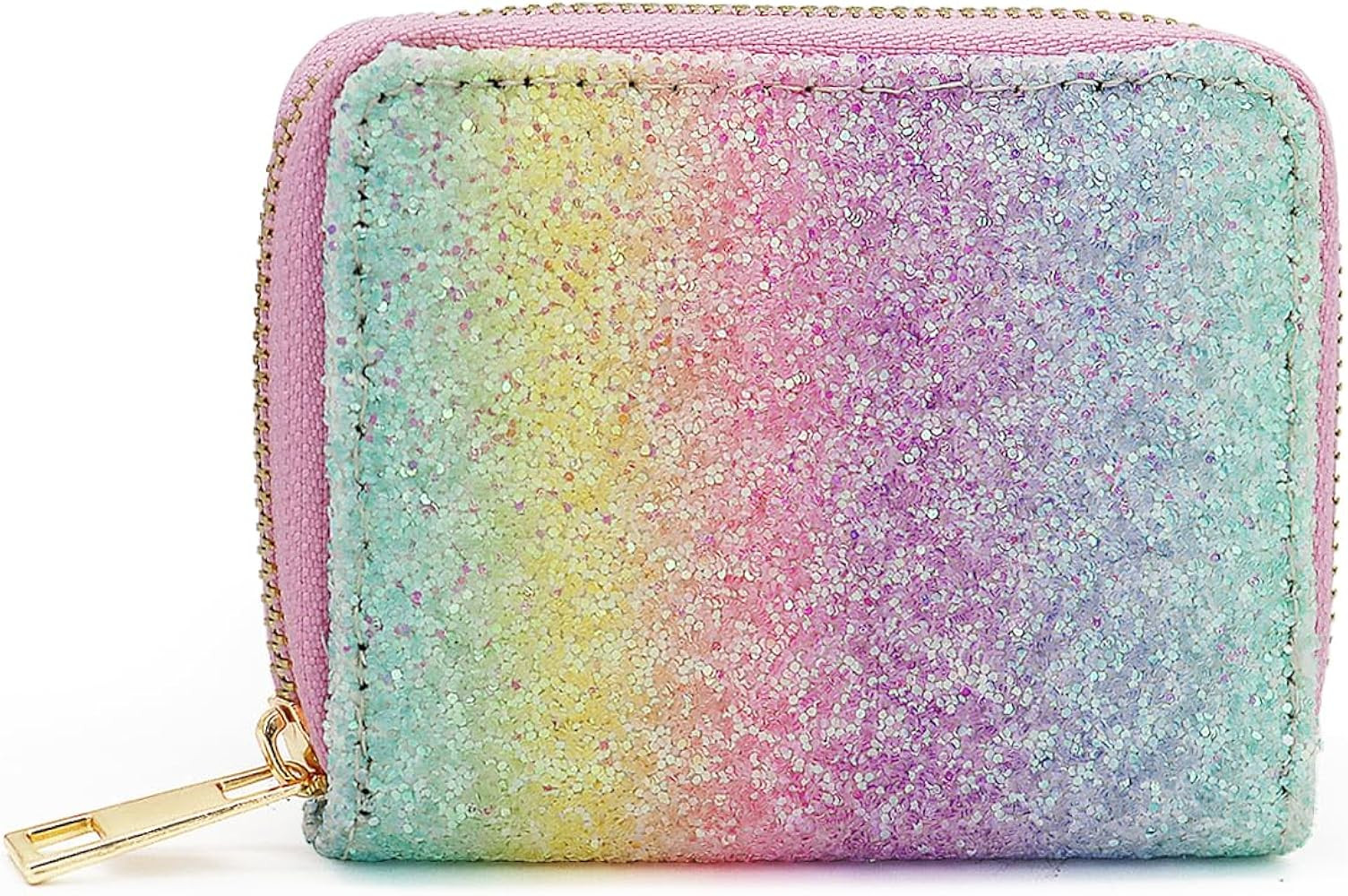 Womens Wallet, PU Leather Small Wallet for Women, Cute Sequins Coin Purse Portable Credit Card Ho... | Amazon (US)