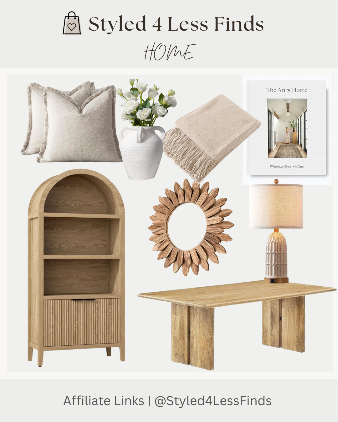 My current favourite home decor finds 🤍
Neutral, textured, and timeless pieces that instantly elevate a space without feeling overstyled.

Style tip: Stick to one cohesive colour palette (warm woods + soft creams here) and layer in texture—linen, wood grain, and subtle curves do all the work. 

 #LTKcanada #LTKhome #LTKstyletip