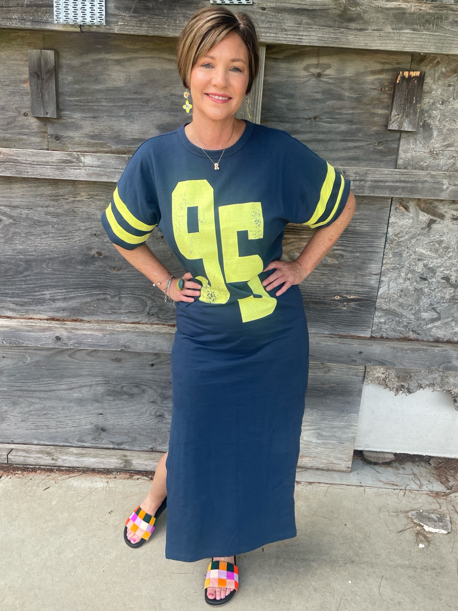Varsity dress beach vibes maxi stretch dress 

#LTKOver40 #LTKStyleTip #LTKFindsUnder100