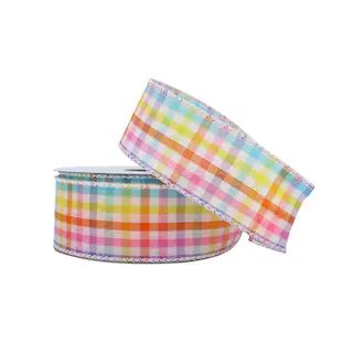 1.5" x 30ft. Wired Color Check Ribbon by Celebrate It® Easter | Michaels Stores