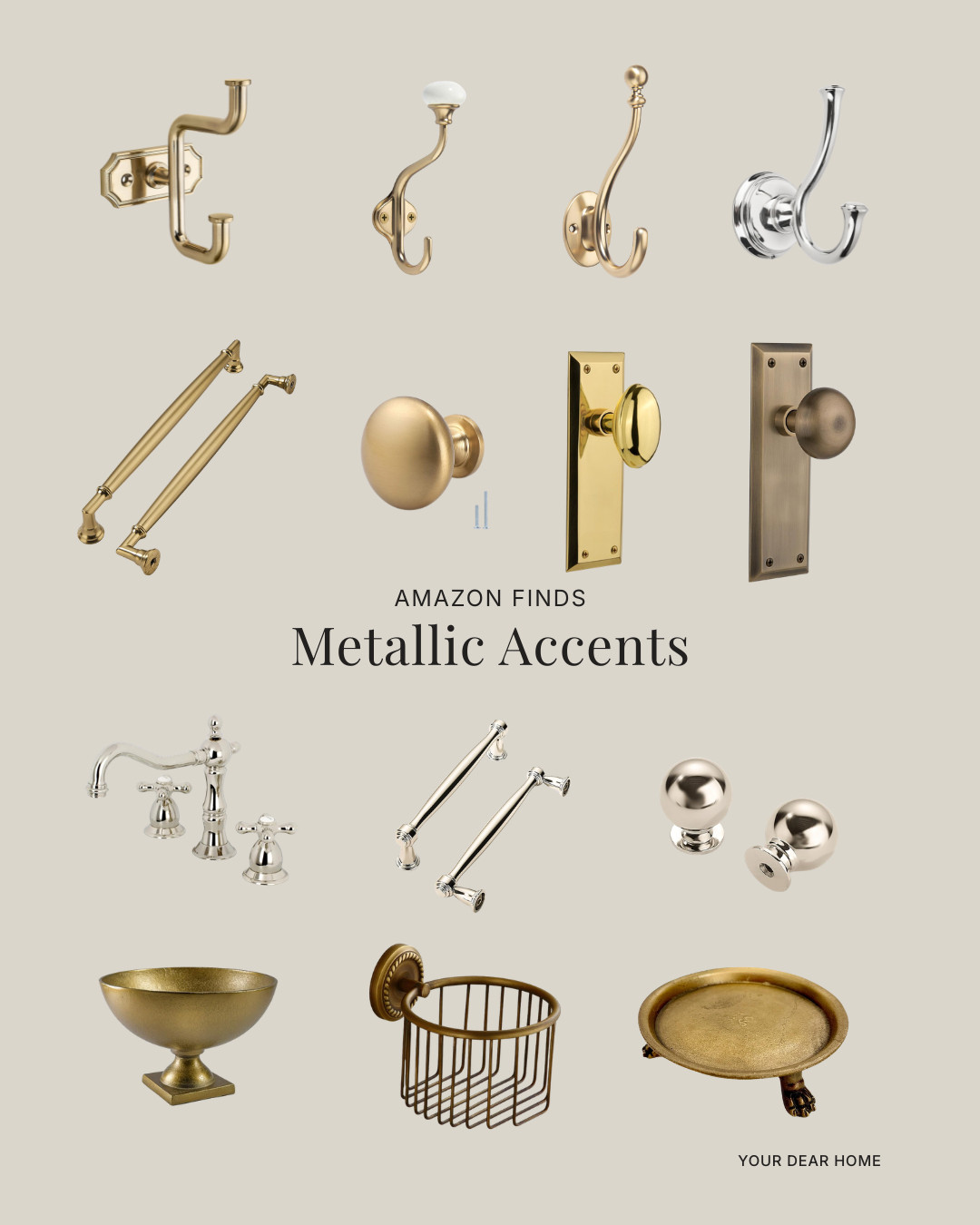 Mixing metals is such an easy upgrade. Bringing in brass and polished nickel through small accents adds warmth and gives your space a more layered look 

 #LTKHome