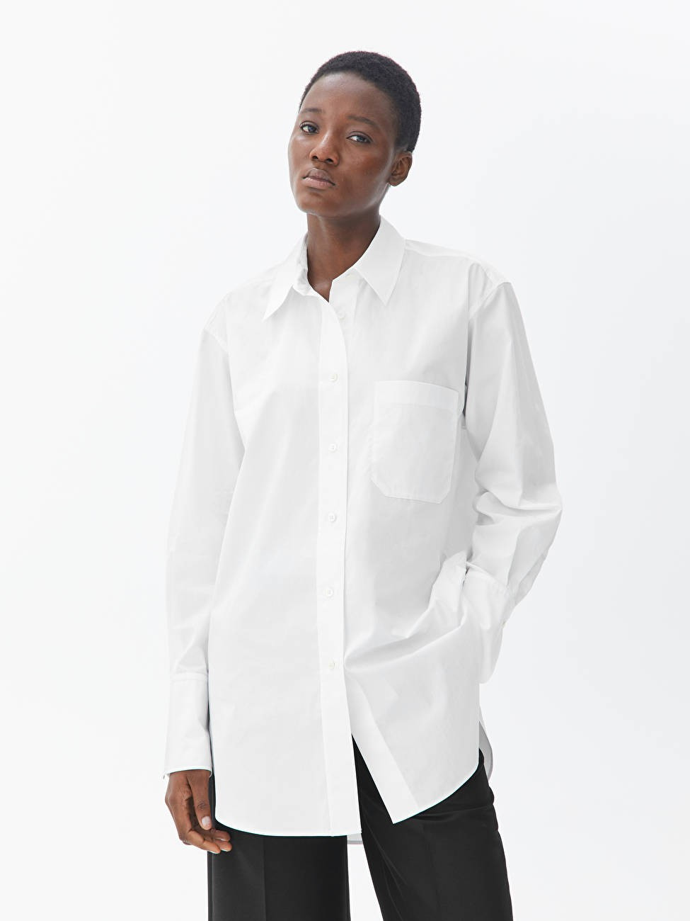 Oversized Poplin Shirt - White - Shirts & blouses - ARKET GB | ARKET (US&UK)