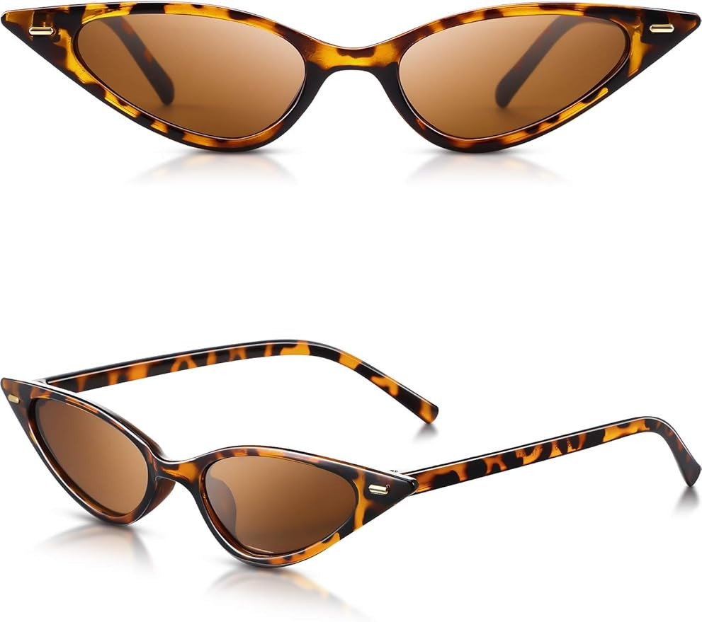 Frienda Vintage Cat Eye Leopard Sunglasses Retro Cat Eye Sunglasses for Women Men Classic Retro D... | Amazon (US)