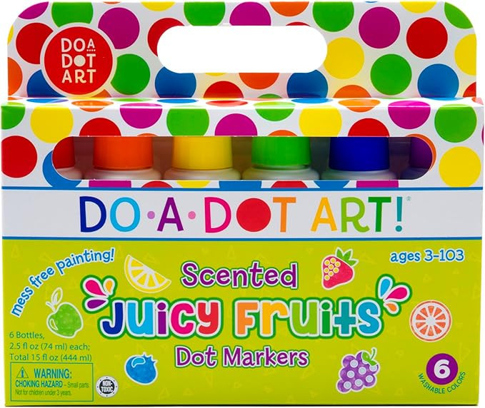 Fruit Scented Washable Dot Markers for Kids and Toddlers Educational Set of 6 Pack by Do A Dot Ar... | Amazon (US)