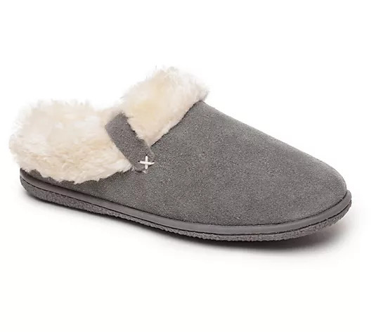Minnetonka Women's Slipper - Camp Collar Scuff | QVC