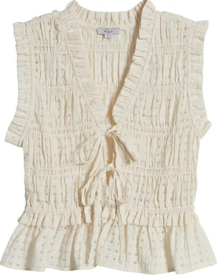 Martine Smocked Ruffle Crop Top | Nordstrom