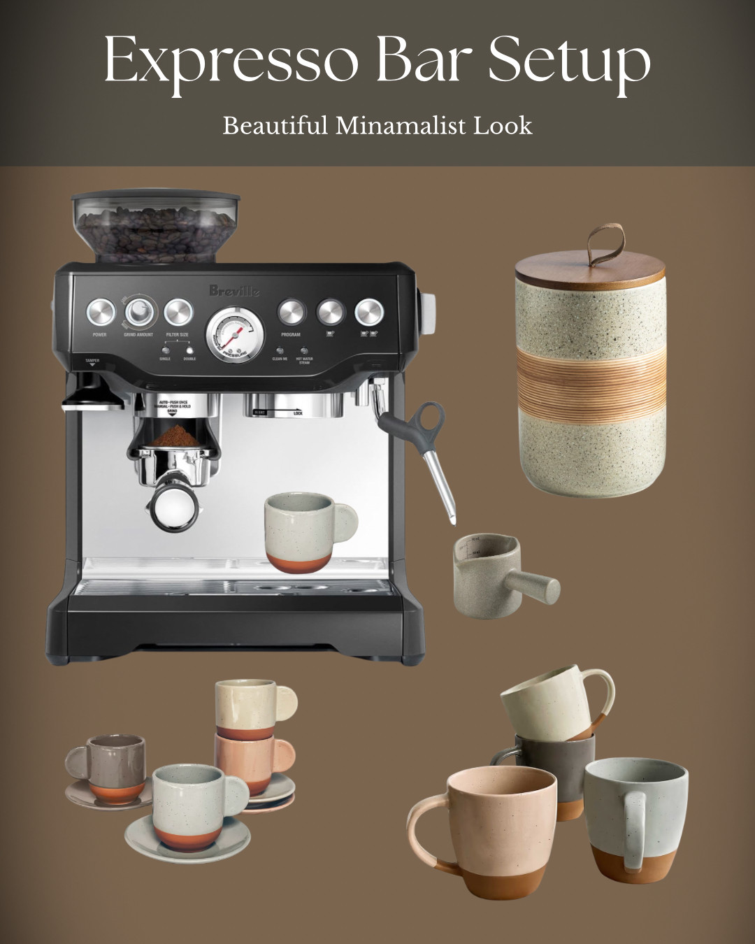  A simple espresso bar setup that looks clean and minimalist. The neutral mugs and canister add a warm touch and the machine makes everyday coffee feel special. Everything blends together in an easy modern way.

#kitchenfavorites #coffeetime #ltkhome

 

#LTKHome