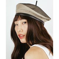 Classy Beige Beret Voila. Stylish Hat. Veil On Top. French Style Woman. Handmade Accessory. Best Present From Paris. Black Trimming | Etsy (US)