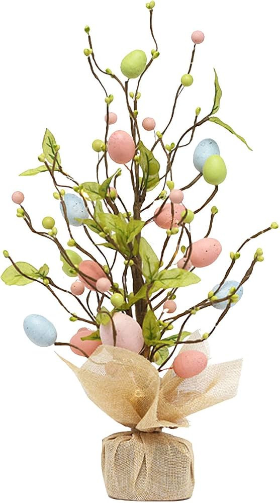Decorative Easter Tree - Artificial Jute Bag - Home Decor and More - Indoor Ornament/Table top De... | Amazon (UK)