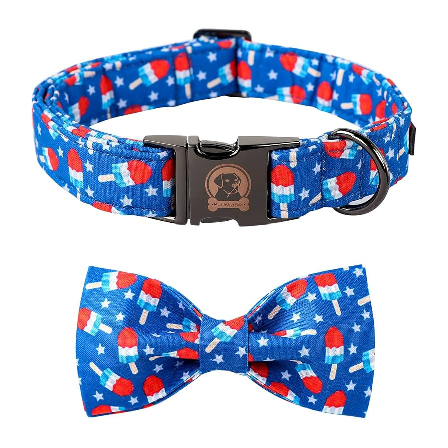 Summer Popsicle Dog Collar with Bowtie, Durable Soft Natural Pet Collar with Metal Buckle, Cute A... | Amazon (US)