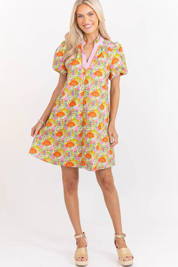 Pretty As Ever Orange Floral Dress | The Mint Julep Boutique