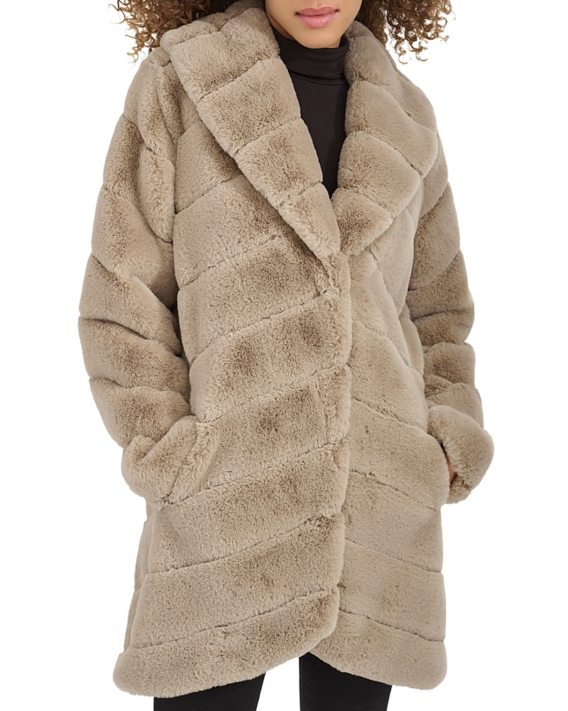 Kenneth Cole Grooved Faux Fur Coat | Bloomingdale's (US)
