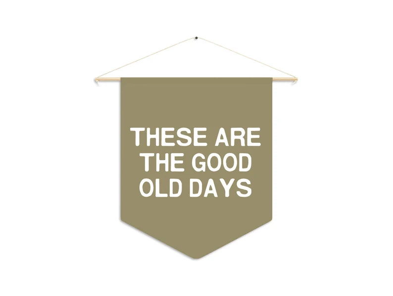 These Are The Good Old Days Pennant, Kids Pennant, Kids Room Decor, Retro Kids Decor, Vintage Dec... | Etsy (US)