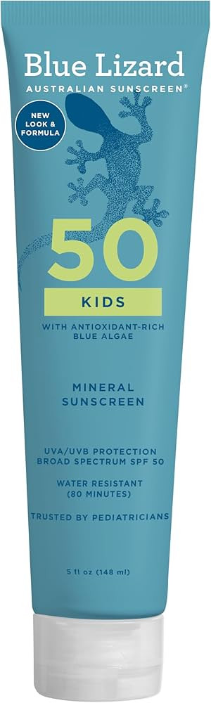 BLUE LIZARD Kids Sunscreen Lotion SPF 50+ 5oz Tube, cream | Amazon (US)