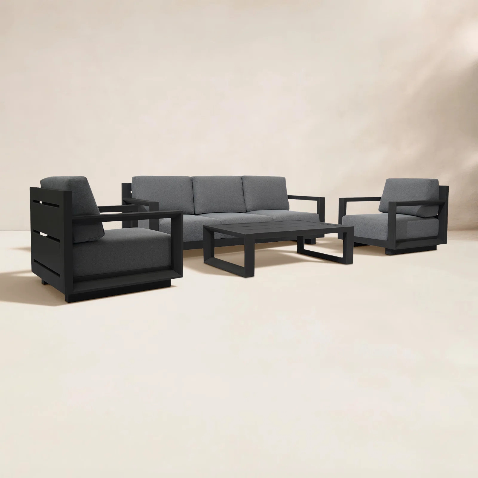 Aden Aluminum Outdoor 4 Piece Lounge Set | AllModern