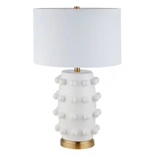 Farrington 26" Tall Ceramic Table Lamp with Fabric Shade - 16" Wide - Bed Bath & Beyond - 3912357... | Bed Bath & Beyond
