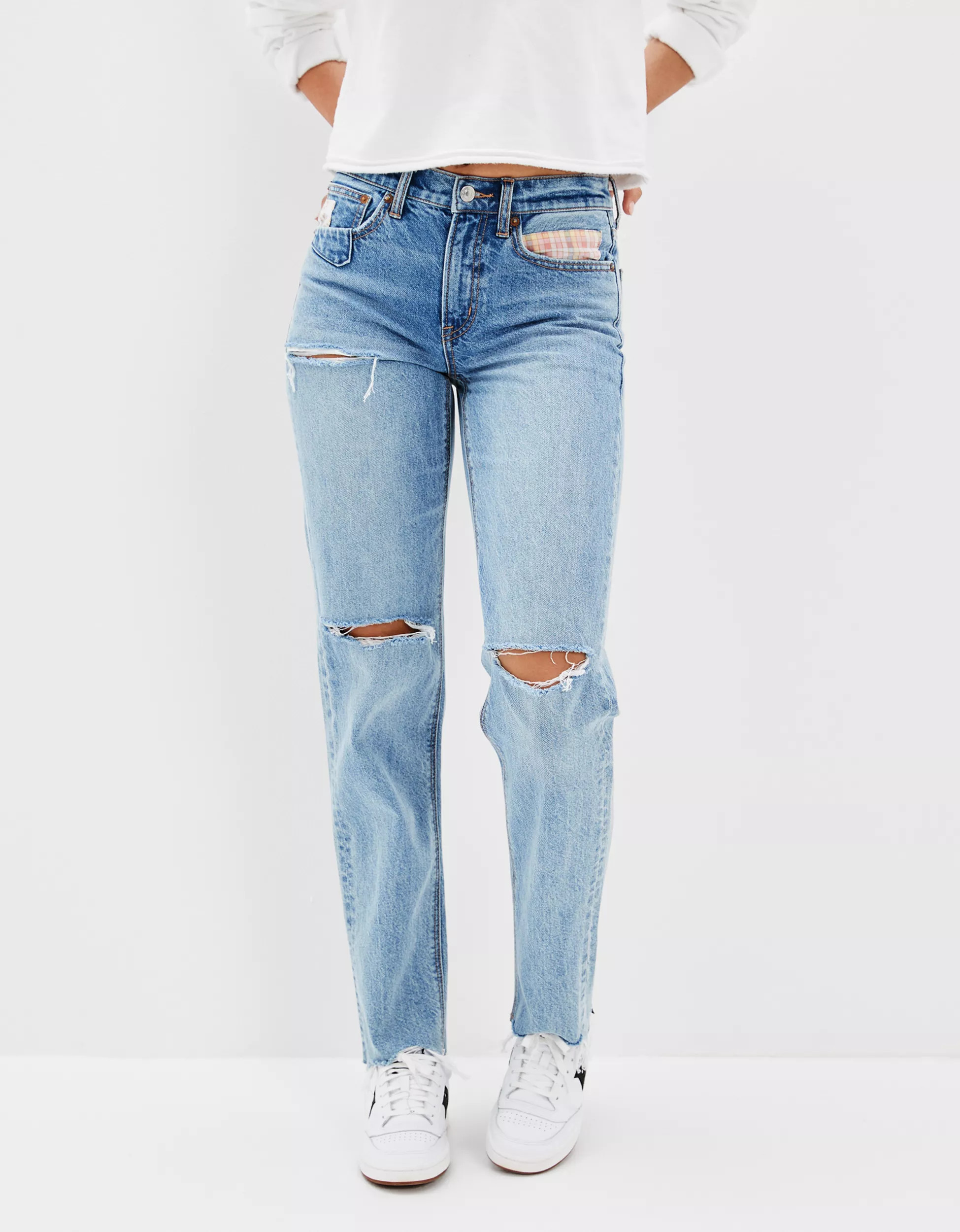 AE Ripped '90s Straight Jean | American Eagle Outfitters (US & CA)