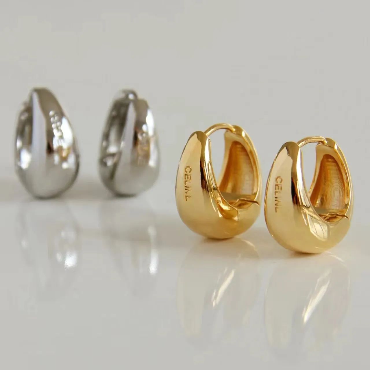 High Quality Designer Earrings for Women Chunky Gold Hoop Earrings Dupes Earrings Hypoallergenic ... | DHGate