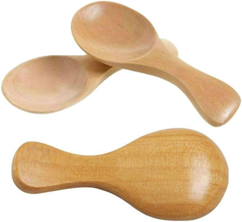Aysekone 3 Pack Mini Wooden Spoons Feed Spoons Scoop Sugar Salt Tea Leaf Milk Powder Scale Teaspo... | Amazon (US)