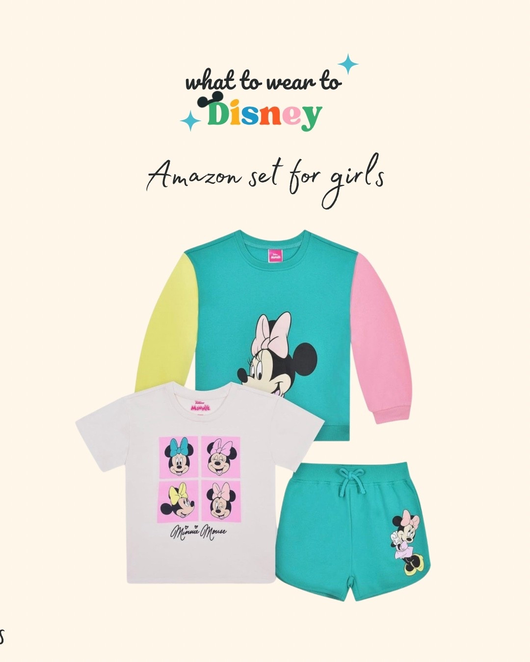 This set is PERFECT for a day at the parks! comes in sizes 2T - 6. 
