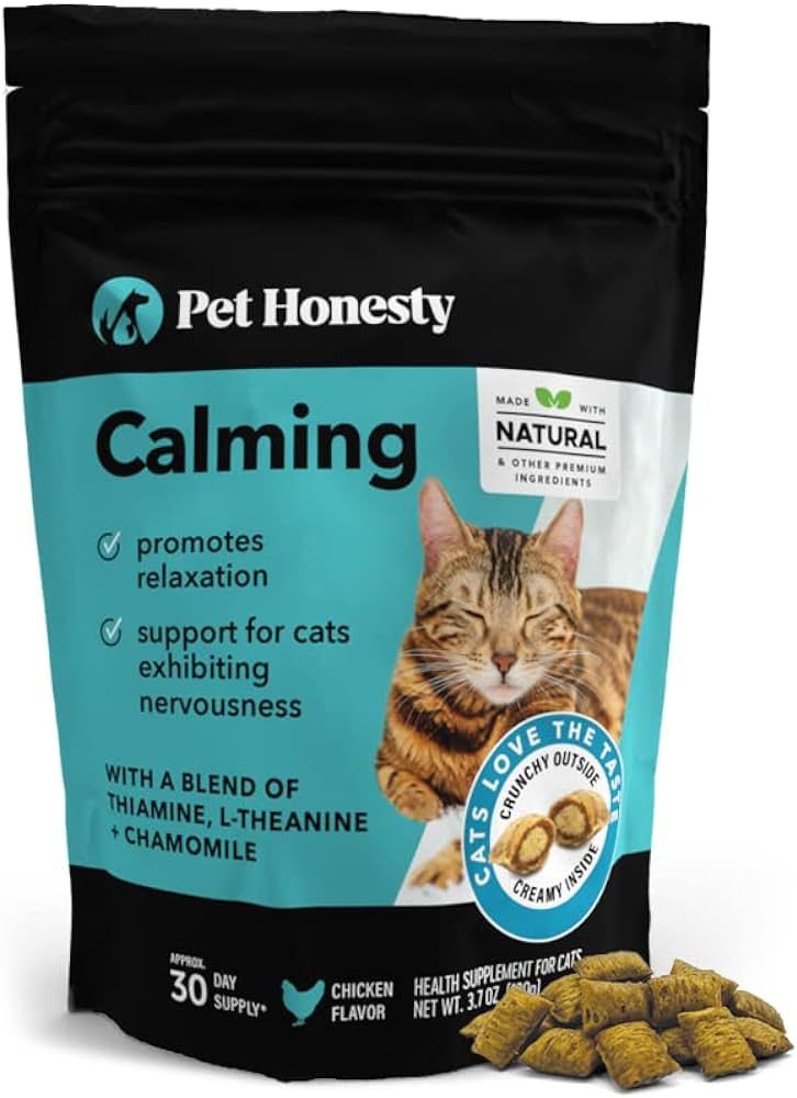 PetHonesty Calming Chews for Cats - Helps Reduce Stress and Cat Anxiety Relief - Behavioral Suppo... | Amazon (US)