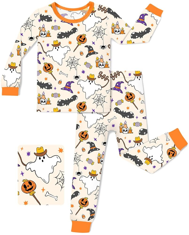 Bamboo Viscose Toddler Pajamas Boys Girls Baby 12M-8Y Pjs Sets Kids 2pcs Long-Sleeve Snug fit Sle... | Amazon (US)