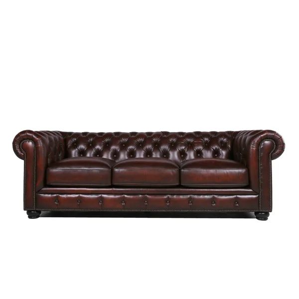 Freddie 95'' Genuine Leather Chesterfield Sofa | Wayfair North America