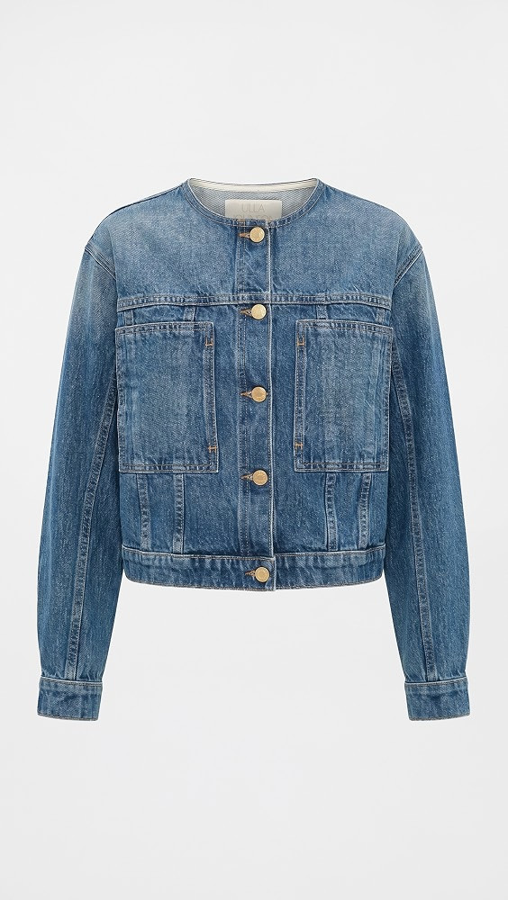 Ulla Johnson The Briar Collarless Denim Jacket | Shopbop | Shopbop