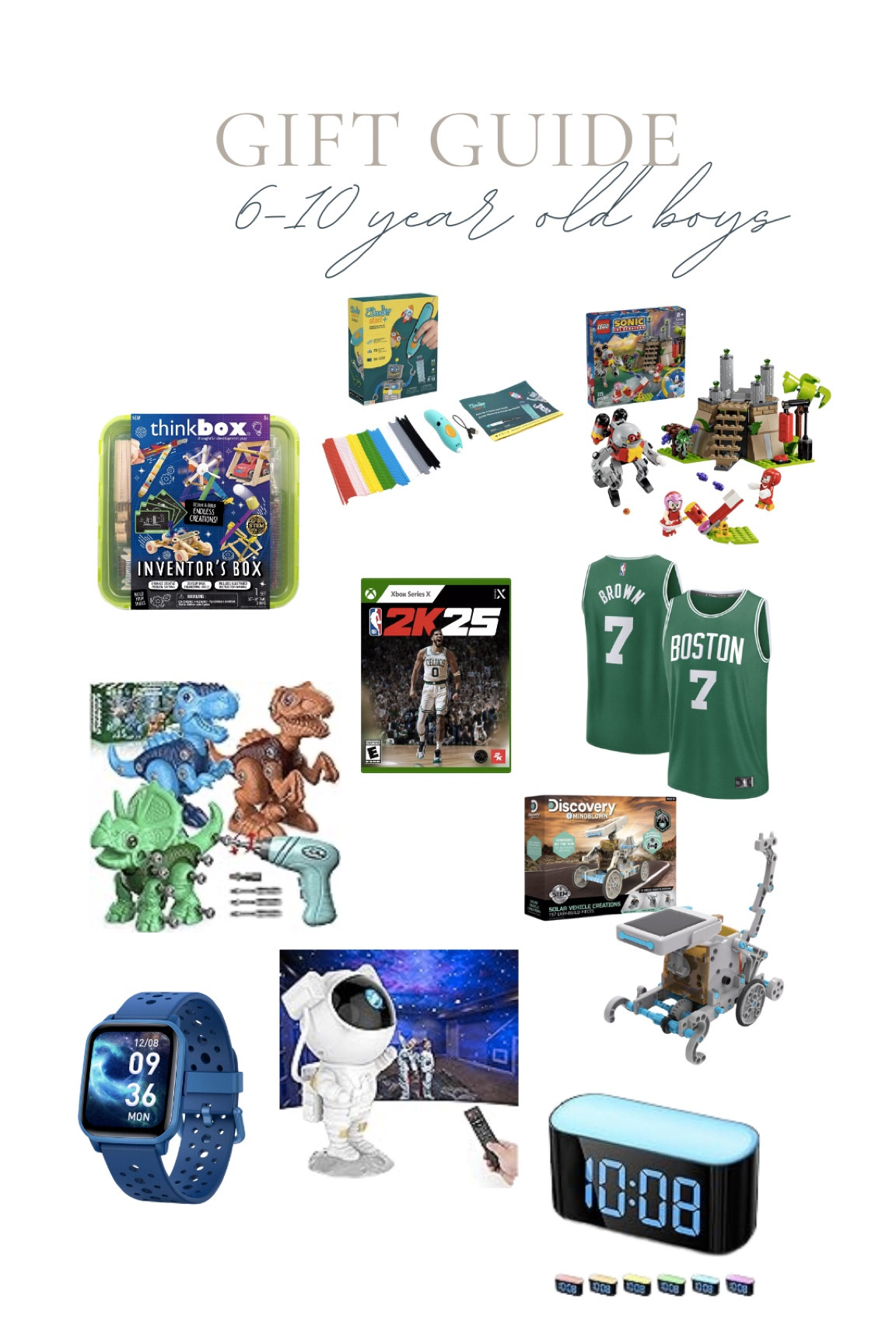 Gift guide for 6-10 year old boys!



#LTKGiftGuide #LTKKids #LTKHoliday