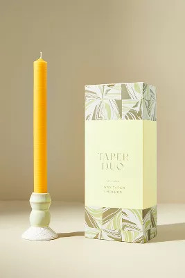 Taper Duo Candle & Holder Gift Set | Anthropologie (US)