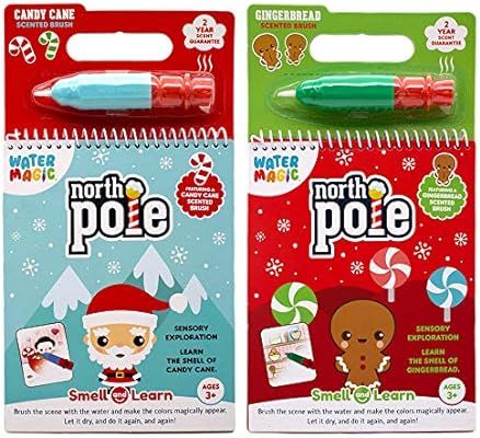 Scentco Water Magic - Reusable Water Reveal Activity Books - Candy Cane & Gingerbread Scents (2-P... | Amazon (US)