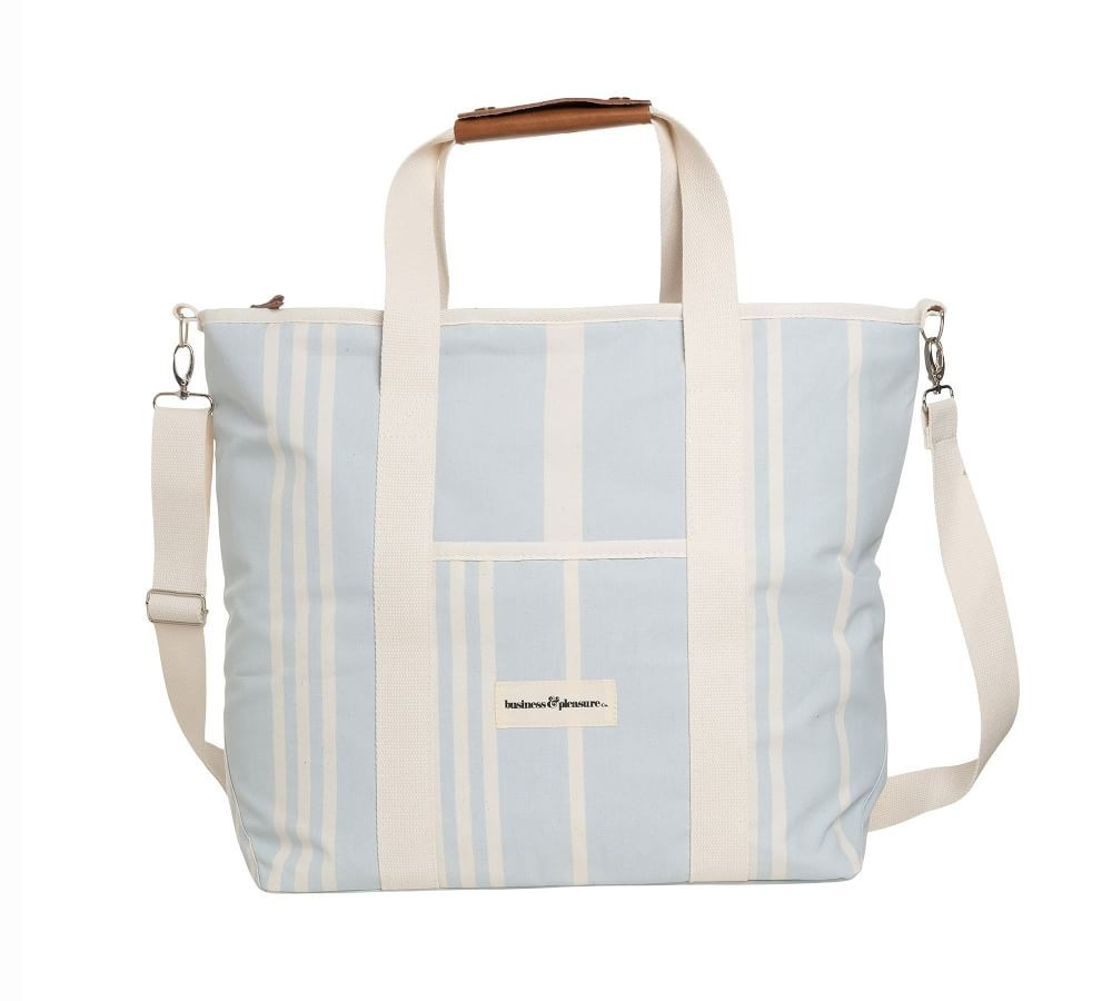 St. Tropez Cooler Tote Bag, 16&amp;quot;W x 20&amp;quot;H, Navy Stripe | Pottery Barn (US)
