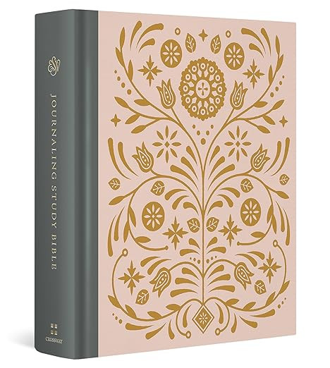 ESV Journaling Study Bible (Cloth over Board, Blush/Ochre, Floral Design) | Amazon (US)