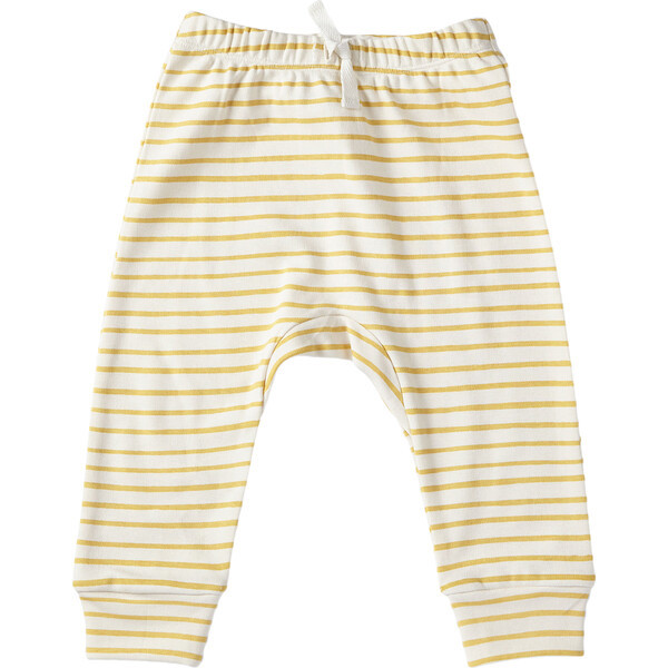Organic Stripes Away Harem Pant, Marigold | Maisonette