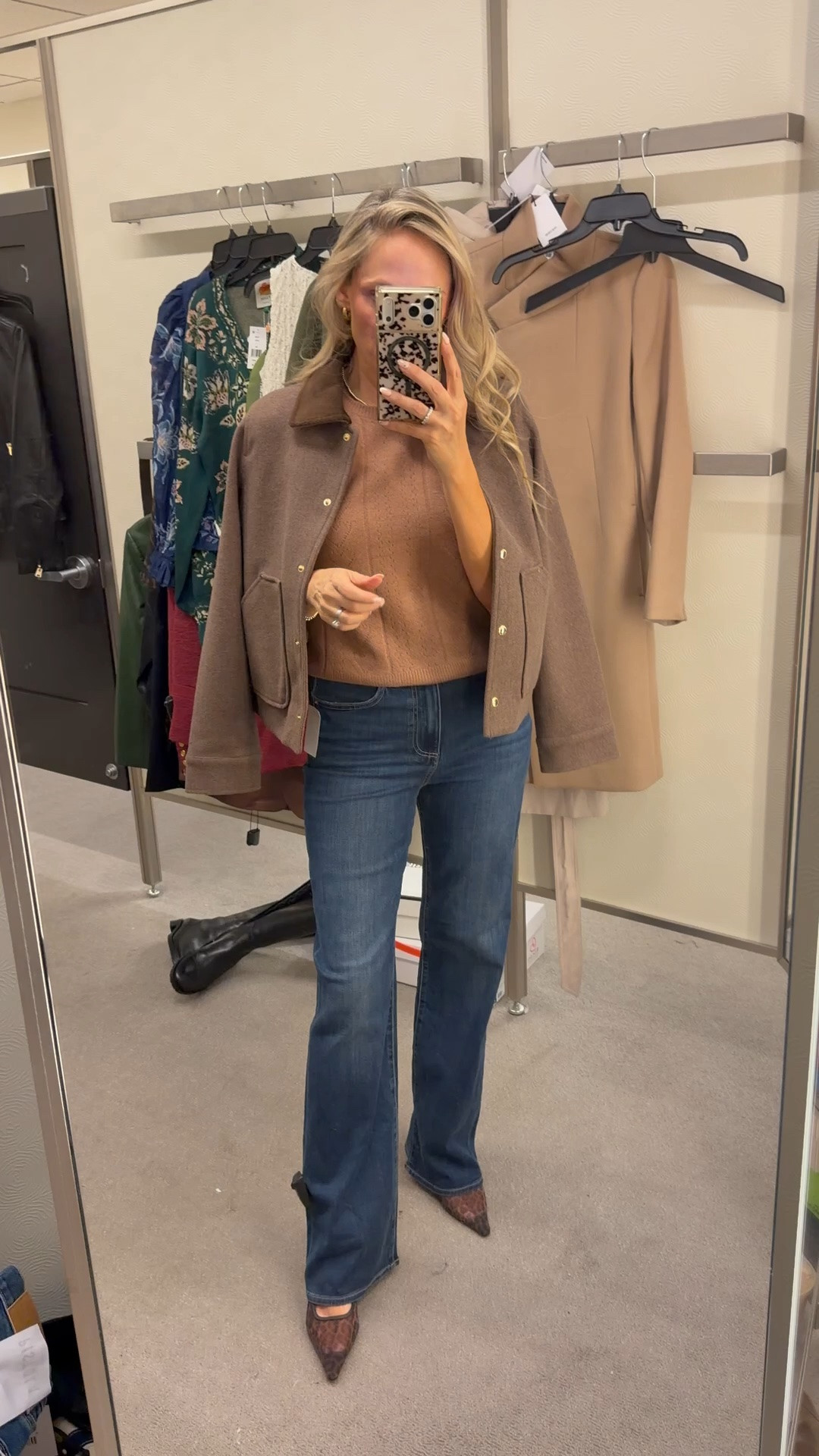 Nsale denim I love under $110 , wearing 27 
Love the color combo of this jacket (small) & this cute sweater too
Is adorable.

#LTKgrwm #LTKOver40 #LTKSaleAlert