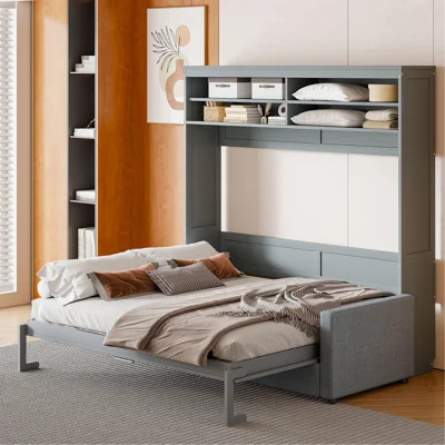 Queen Size Murphy Bed Wall Bed with Sofa | Wayfair North America