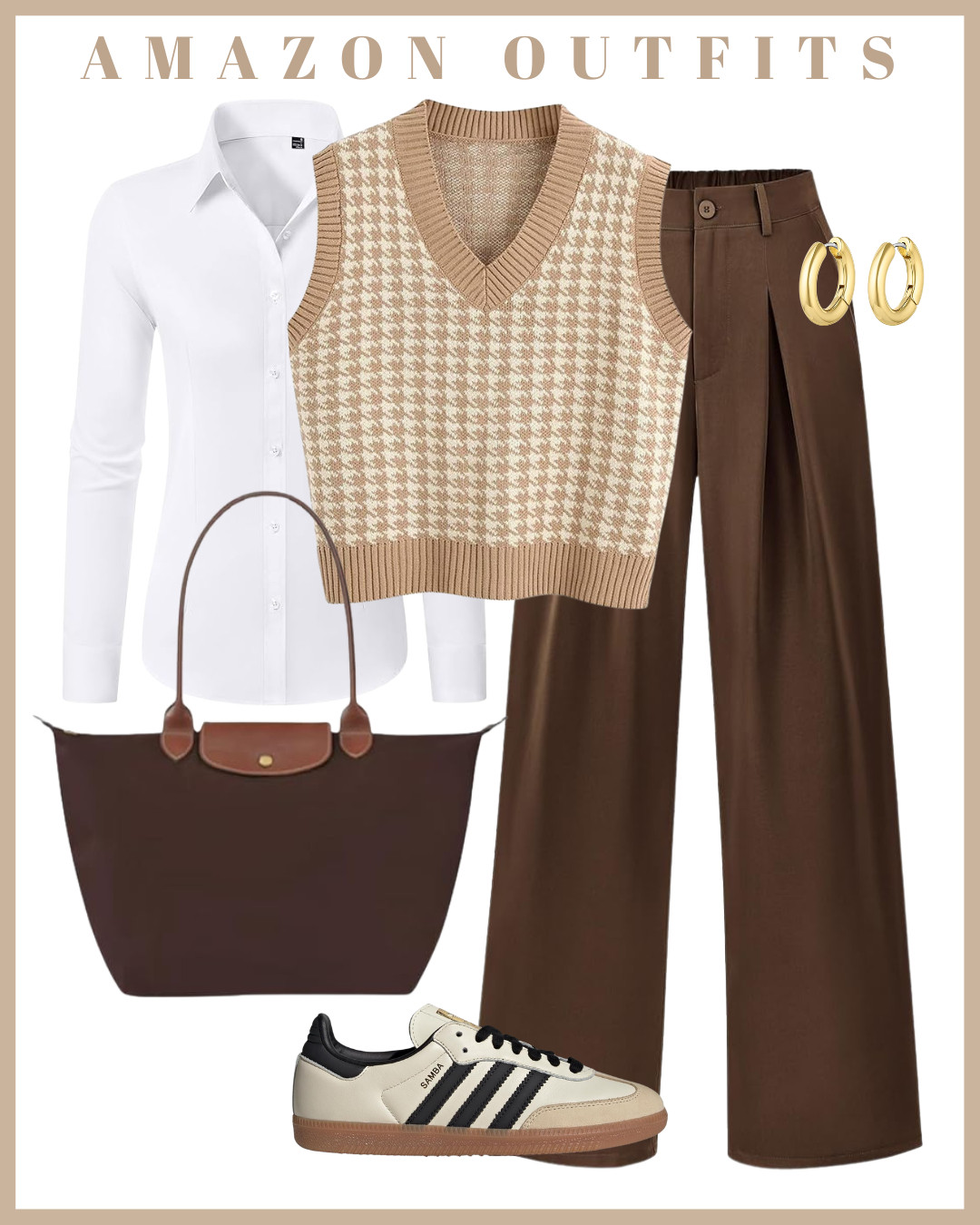 Sweater vest season is here 🤎✨
Styled this Amazon sweater vest in two effortless ways — perfect for transitioning into fall 🙌

👩‍💼 With brown trousers for a polished, office-ready vibe
🖤 With black flare jeans for a casual yet elevated weekend look

Simple, chic, and so easy to mix + match — this is the one layering piece your fall wardrobe needs 👏

✔️ Amazon sweater vest outfits
✔️ Fall capsule wardrobe inspo
✔️ Work to weekend style

To shop this vest, comment “link” and I’ll DM you, or check the Amazon Storefront link in bio 🛍️💌

#SweaterVestOutfits #SweaterVestStyle #ChicVestLooks #LayeredOutfitInspo #CasualVestStyle #ElegantVestOutfits #TimelessSweaterStyle #StreetStyleVest #OOTDInspo #EverydayStyling #LayeringStyle #FallFashion2025 #WinterOutfits2025 #AutumnOutfits #ColdWeatherStyle 

 #LTKGiftGuide #LTKFindsUnder50 #LTKStyleTip