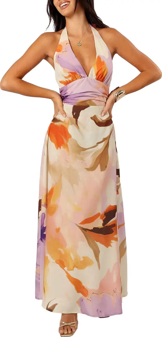 Marie Floral Halter Maxi Dress | Nordstrom