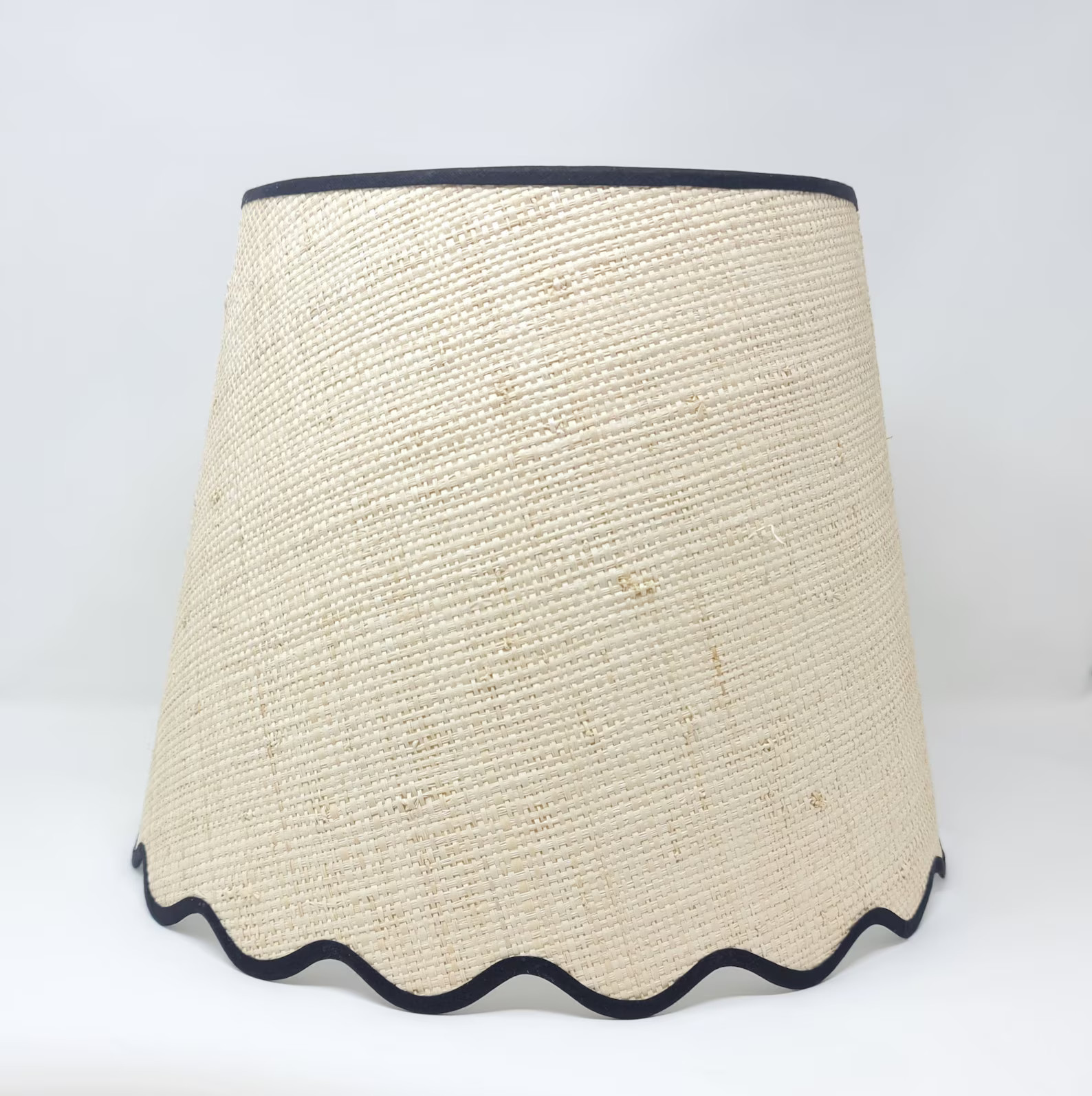 RUSTIC RAFFIA LAMPSHADE  Tapered  Natural  Scalloped Edges | Etsy Canada | Etsy (CAD)