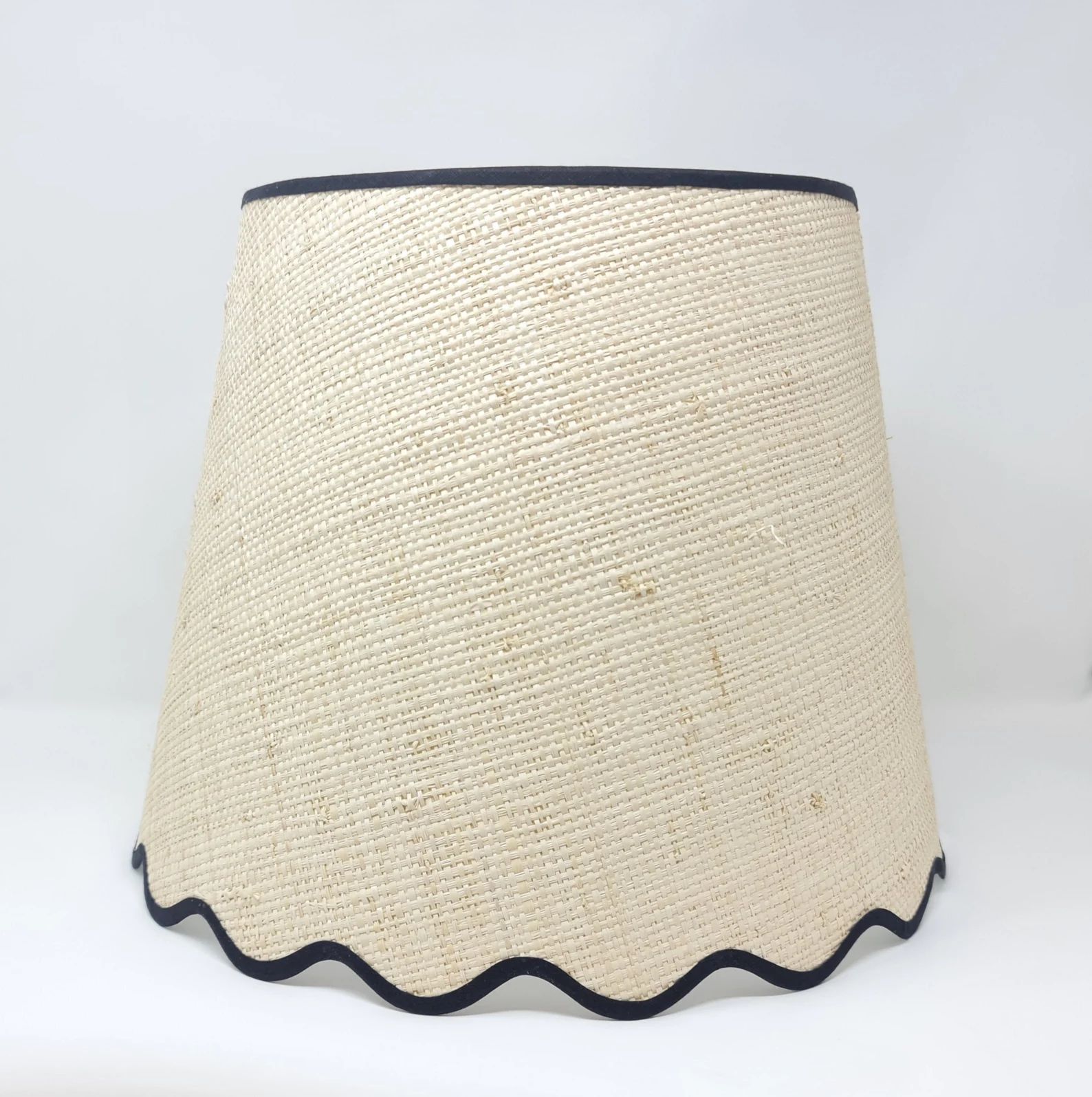 RUSTIC RAFFIA LAMPSHADE  Tapered  Natural  Scalloped Edges | Etsy Canada | Etsy (CAD)