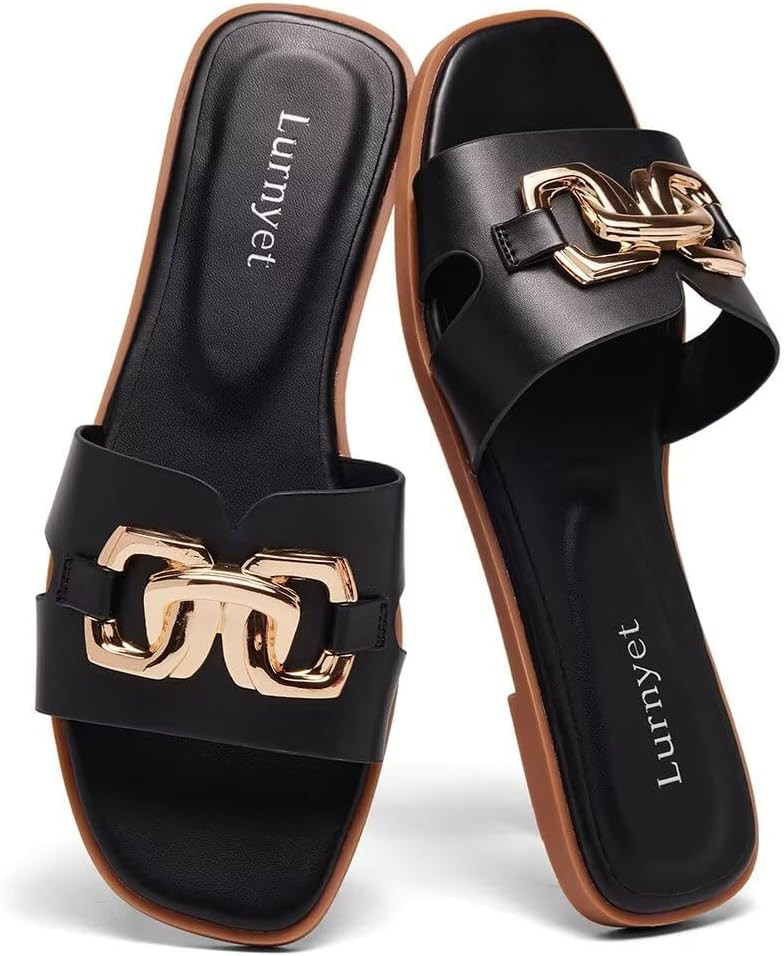 Women's Flat Slide Slippers Casual Dressy Sandals | Amazon (US)