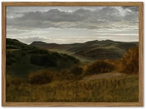 Framed Vintage Landscape Wall Art, Mountain Nature Wall Decor Paintings, Moody Countryside Canvas... | Amazon (US)