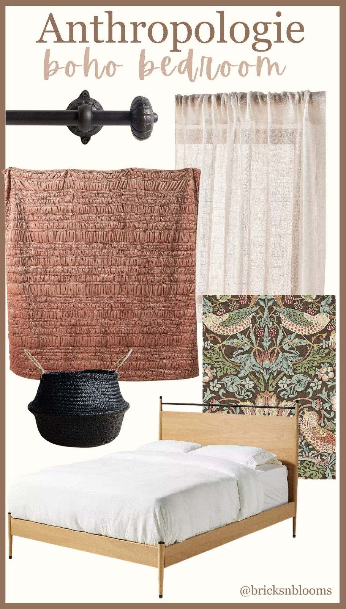Anthropologie boho bedroom decor

Boho decor, boho wallpaper, boho baskets, boho velvet quilt, boho curtains 

#LTKBeauty #LTKHome #LTKFamily