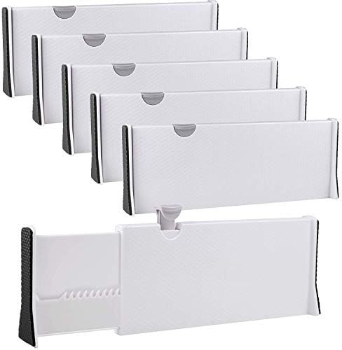 Rapturous 5 Pack Deep Drawer Dividers – 5 Inch High, Expandable from 13-22 Inches, Dresser Draw... | Amazon (US)